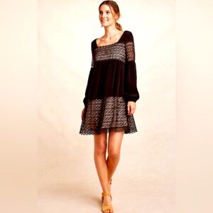 Anthropologie Floreat crochet lace dress